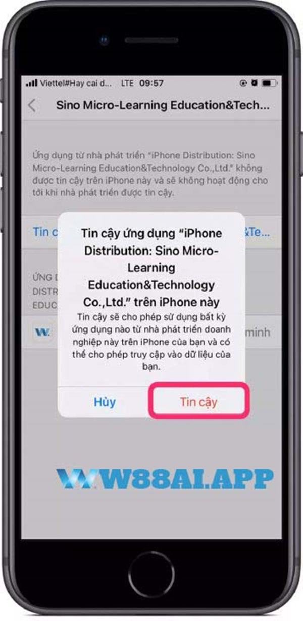 Hướng dẫn tải app W88 iOS 4